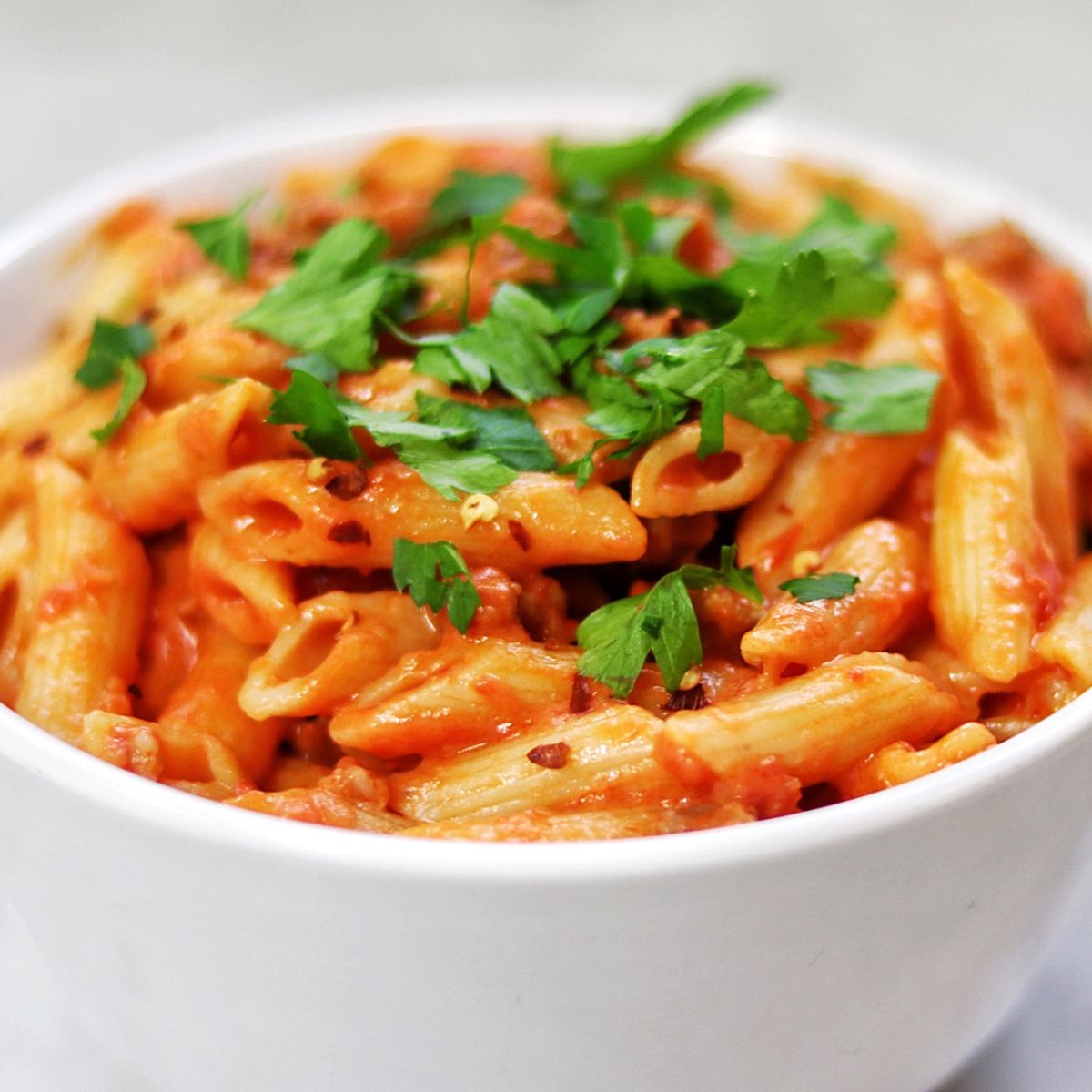 Spicy Vodka Penne with Sausage