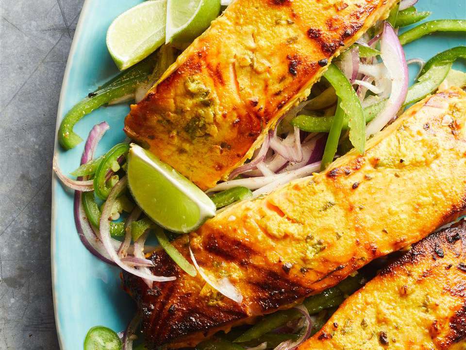 Spicy Yogurt Marinated Salmon