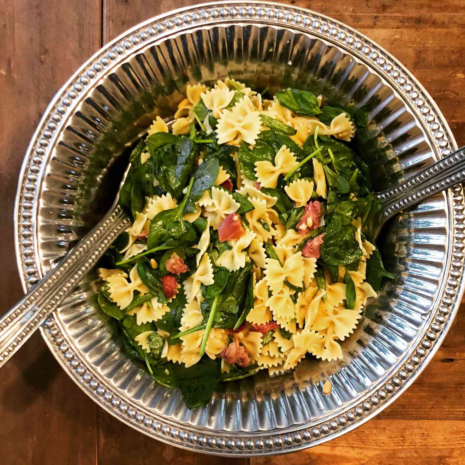 Spinach and Basil Pasta Salad