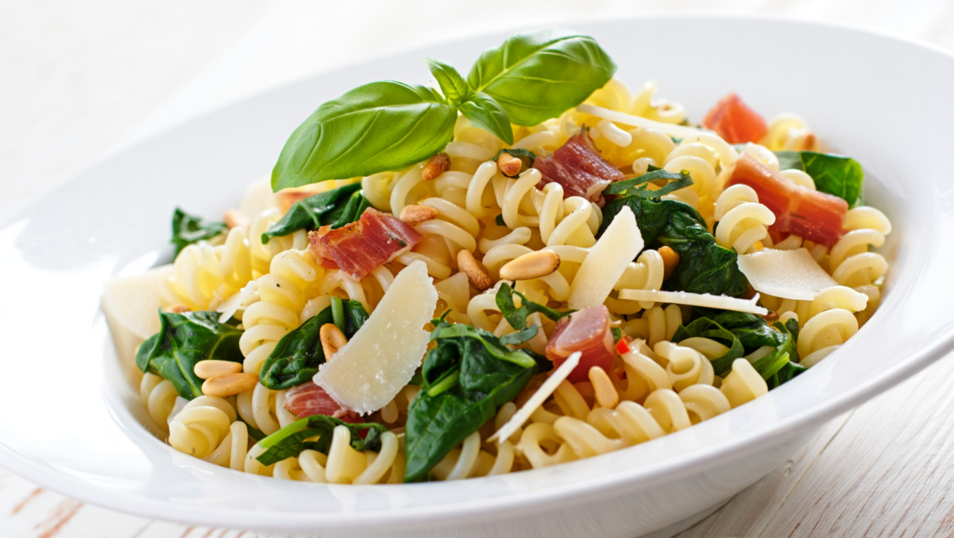 Spinach and Basil Pasta Salad