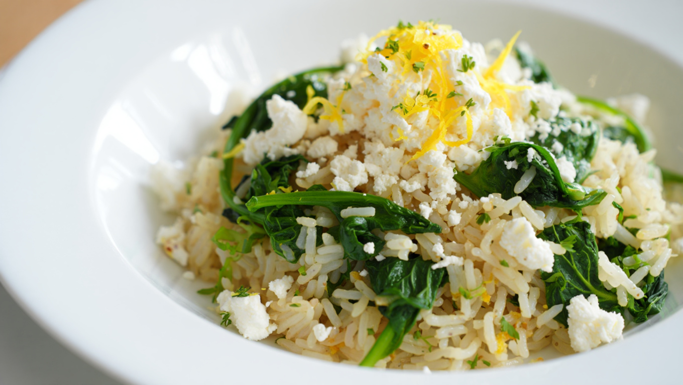 Spinach and Feta Rice