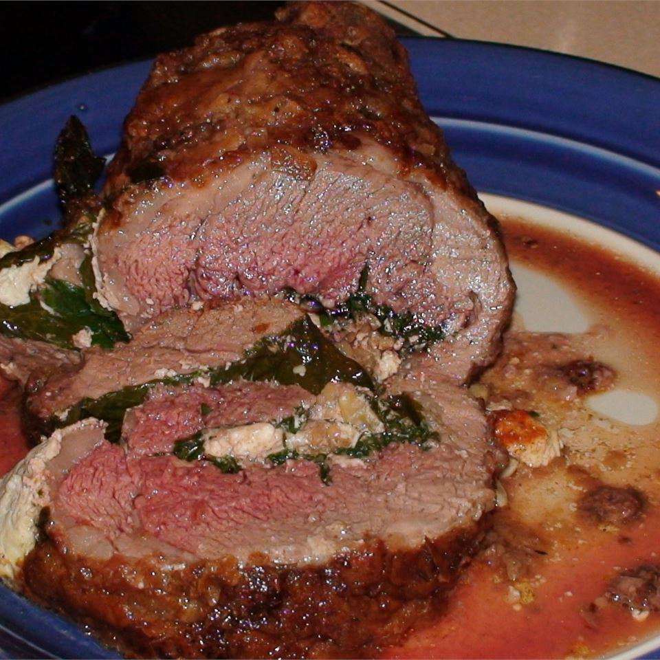 Spinach and Goat Cheese Stuffed Lamb