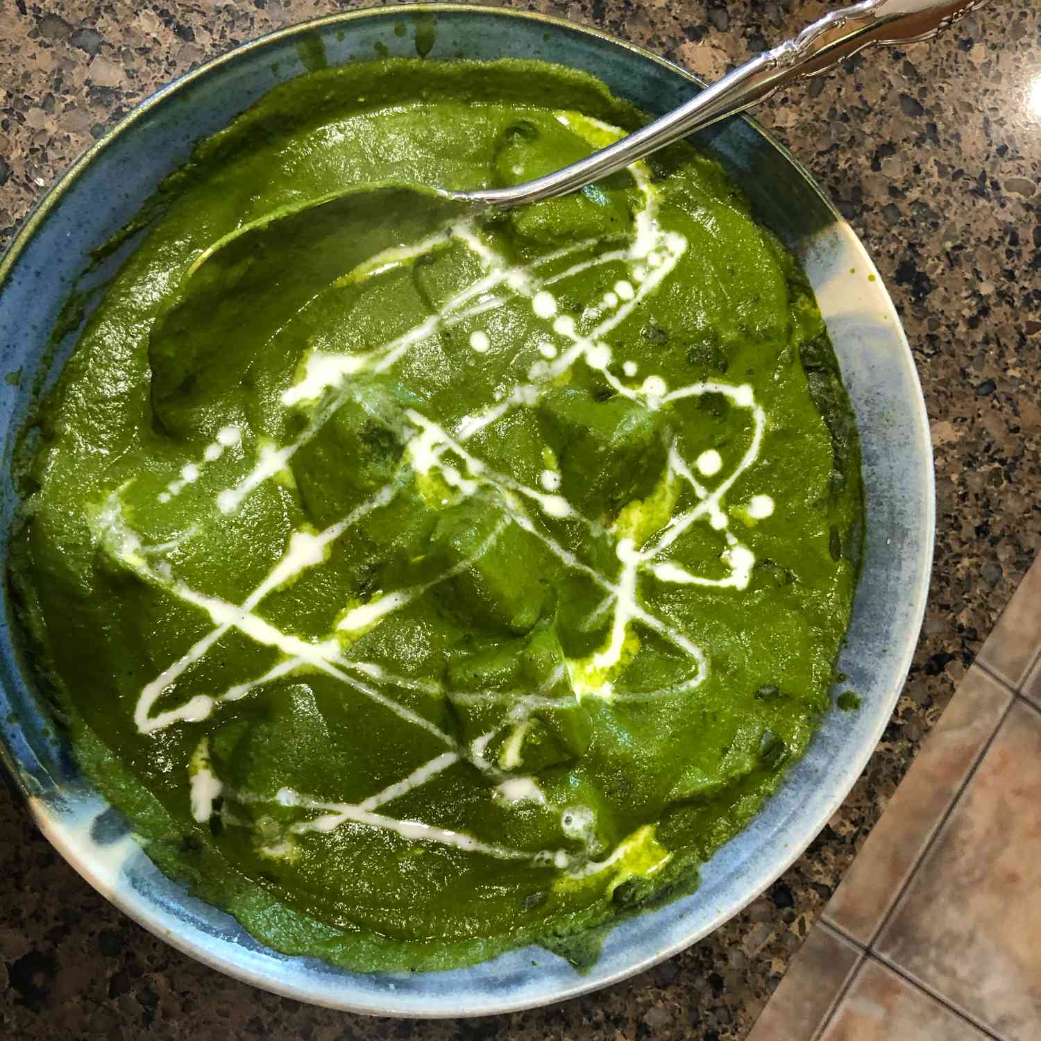 Spinach and Paneer in Curry Sauce