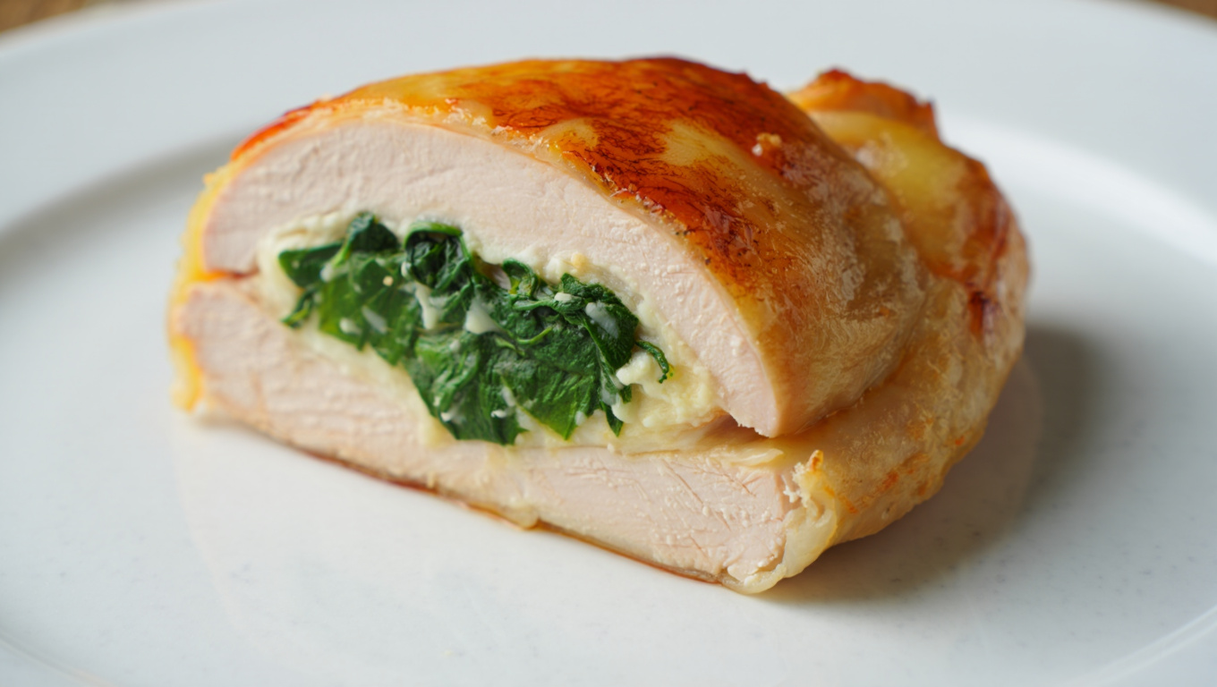 Spinach and Parmesan Stuffed Chicken