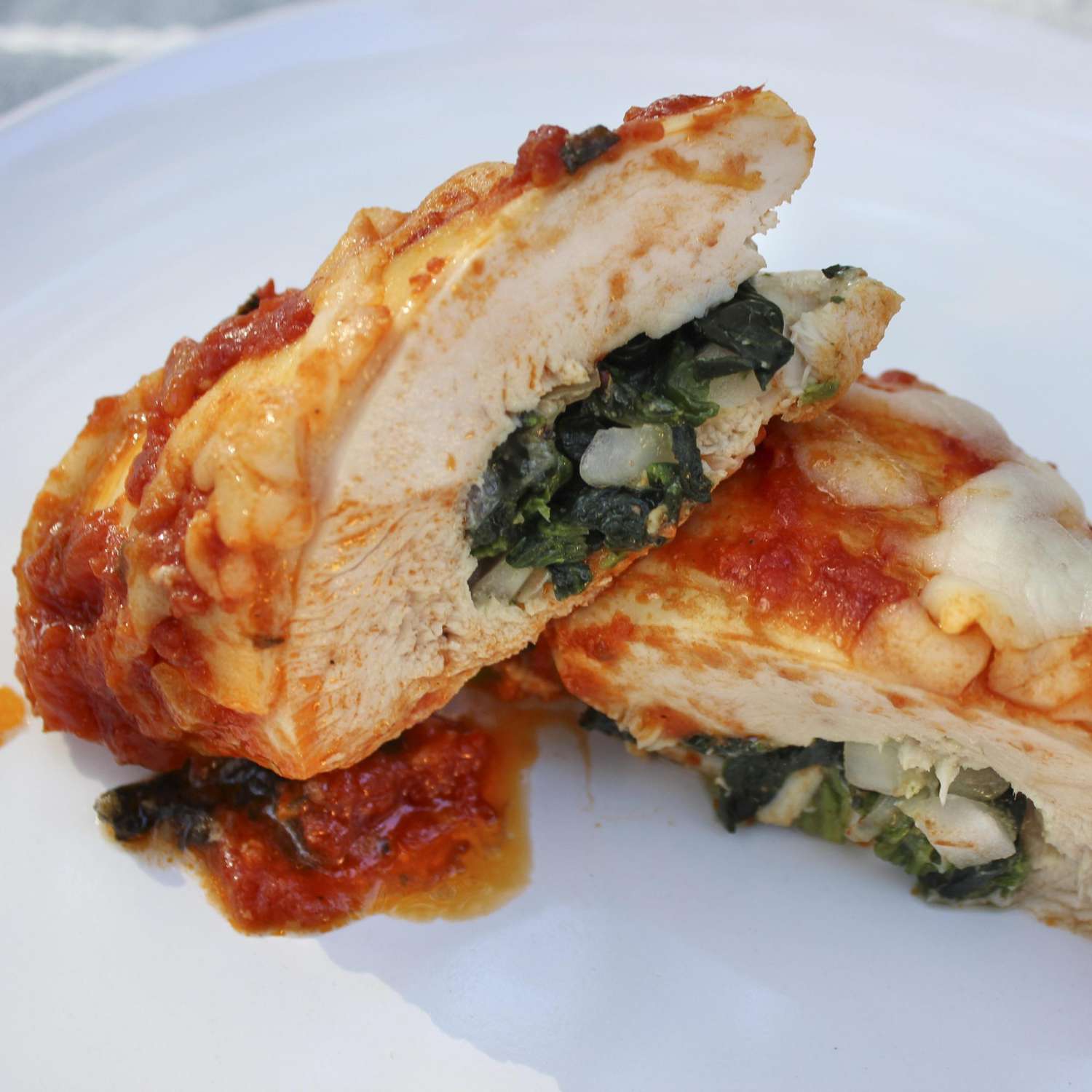 Spinach and Parmesan Stuffed Chicken