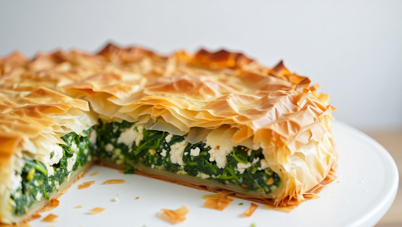 Spinach Feta Phyllo Pie