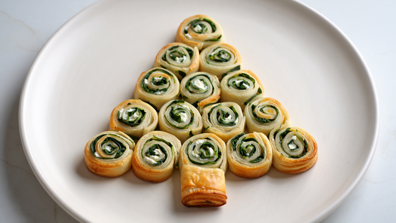 Spinach Ricotta Pastry Tree