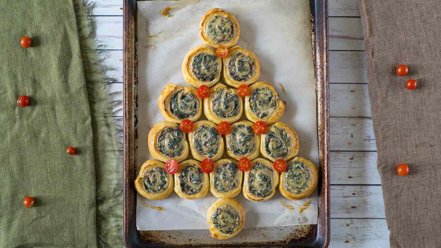Spinach Ricotta Pastry Tree