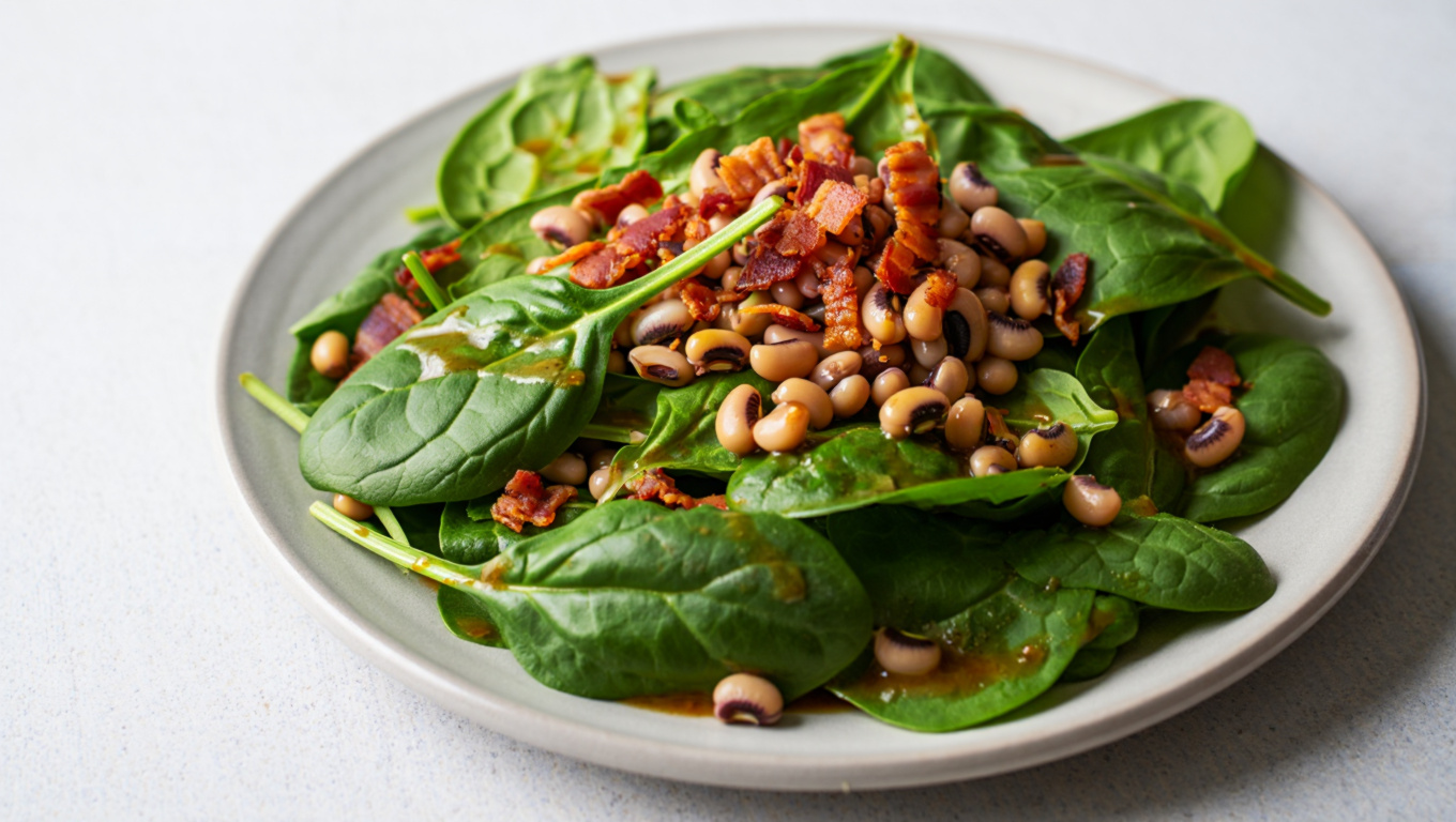 Spinach Salad with Bacon Dressing