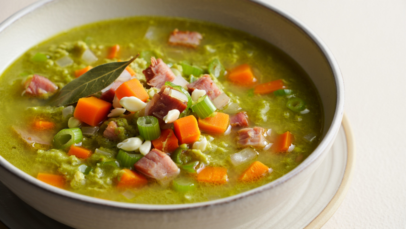 Split Pea Soup with Ham Stock