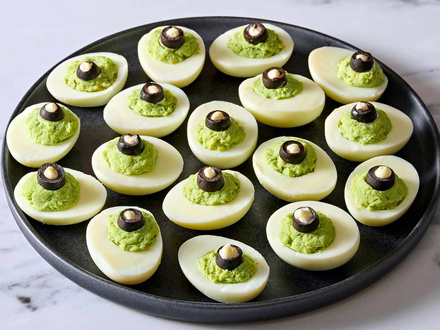 Spooky Deviled Eggs