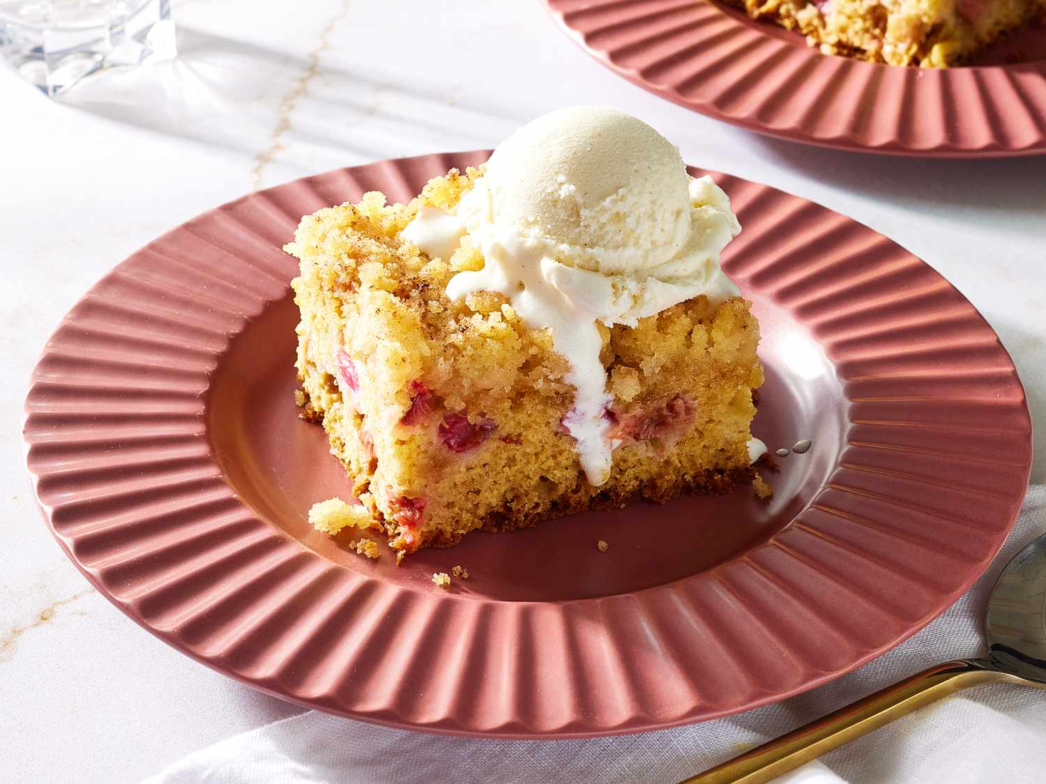 Springtime Rhubarb Cake with Cinnamon Streusel