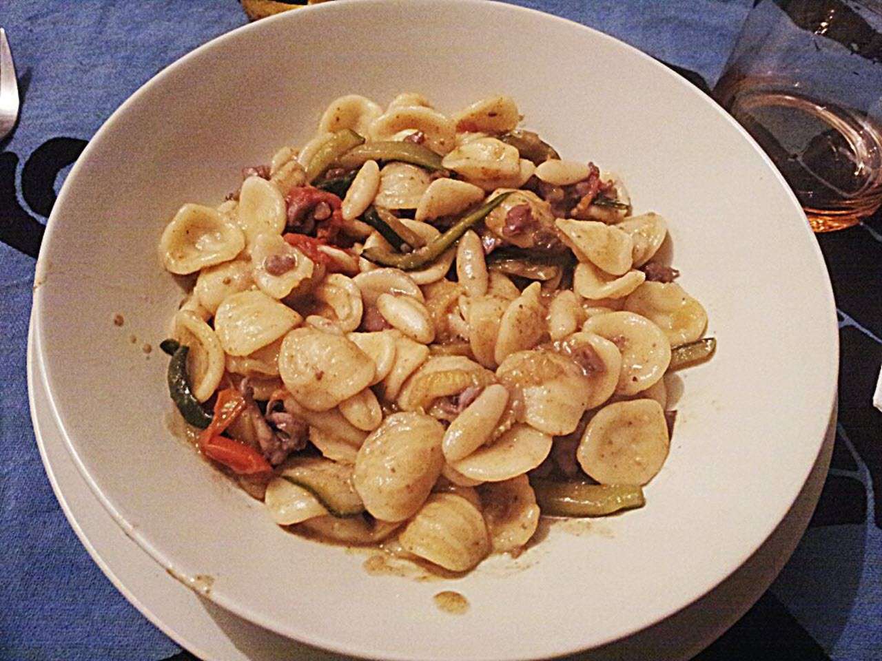 Squid and Zucchini Pasta