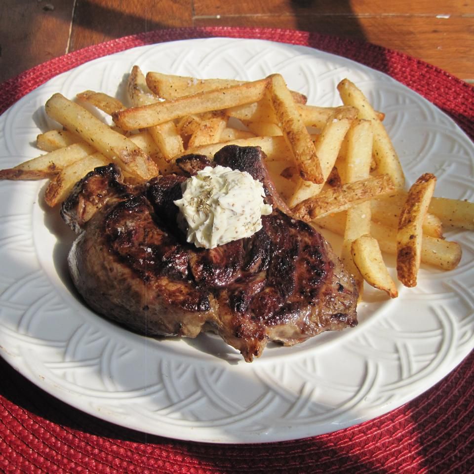 Steak Frites with Herb Glaze