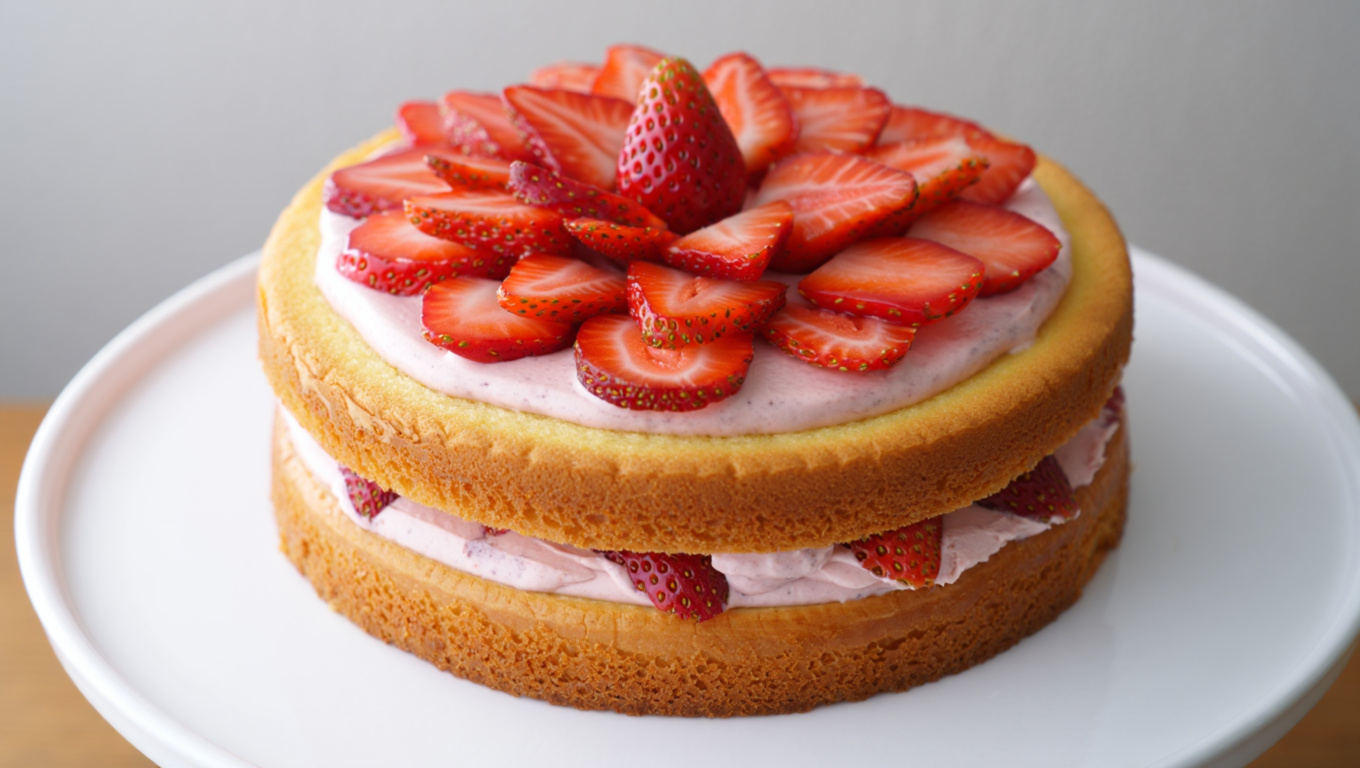 Strawberry French Cake