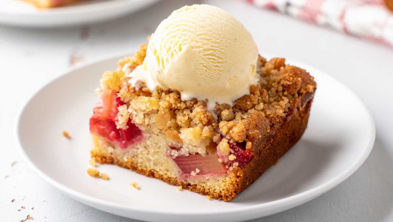 Strawberry Rhubarb Cake