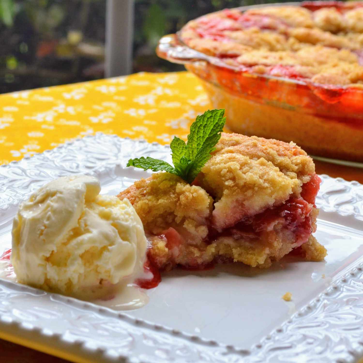Strawberry Rhubarb Cake