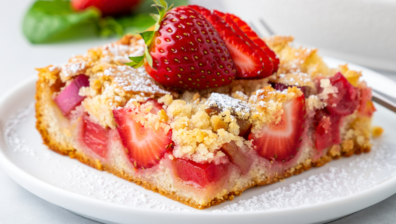 Strawberry Rhubarb Dump Cake