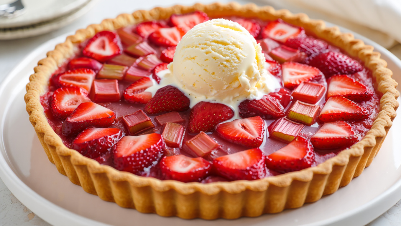 Strawberry Rhubarb Tart