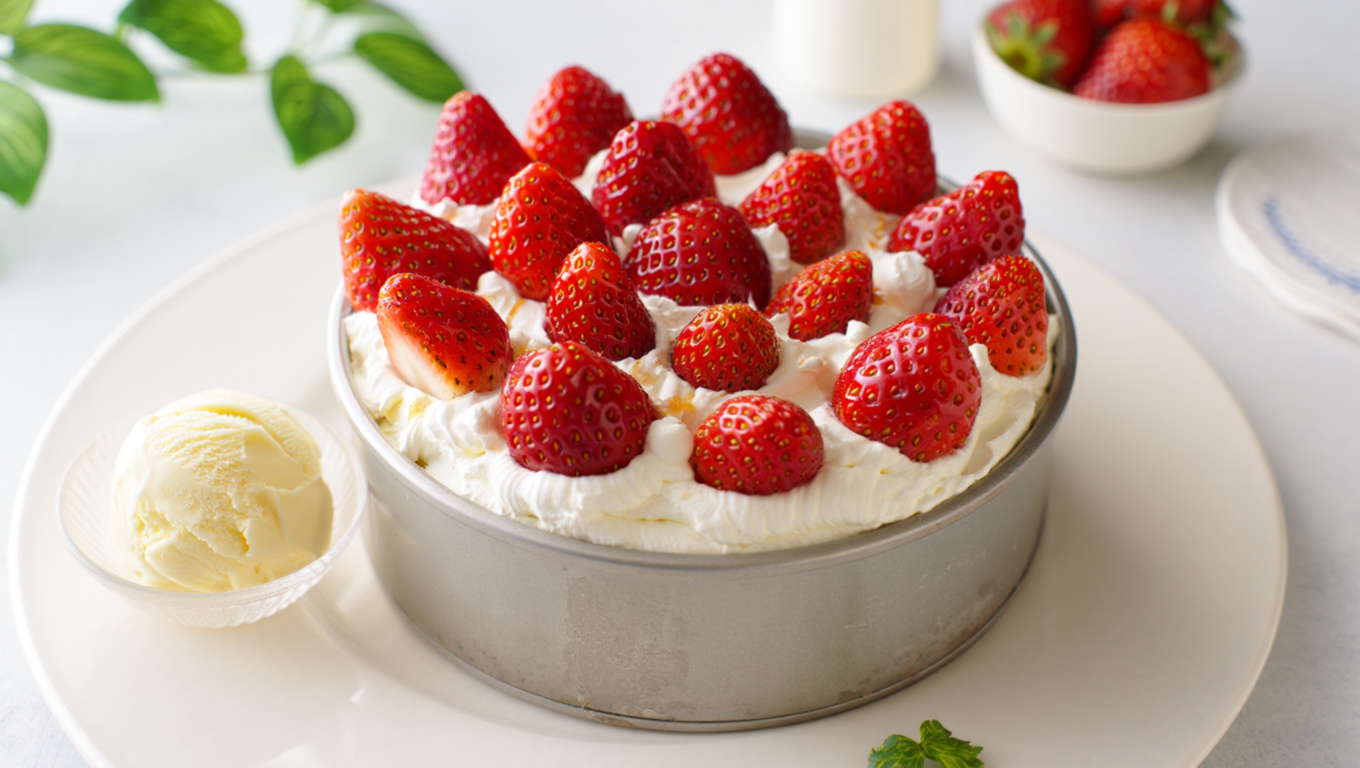 Strawberry Whipped Cream Cake