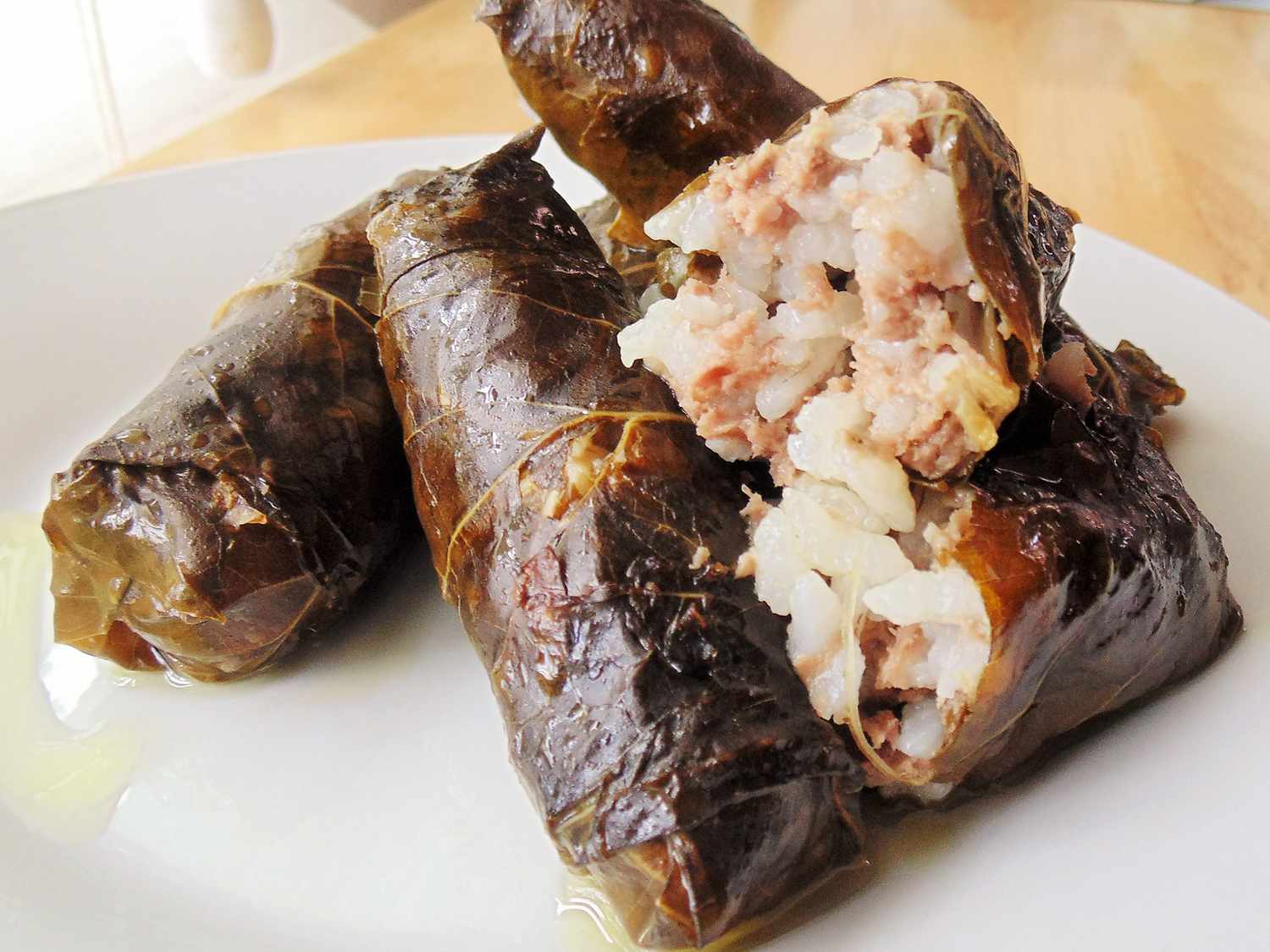 Stuffed Grape Leaves with Lamb and Rice Filling