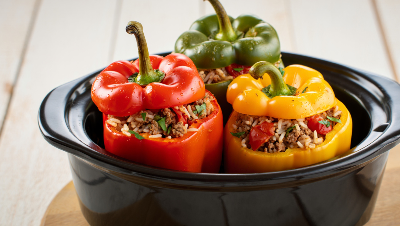 Stuffed Peppers in Slow Cooker