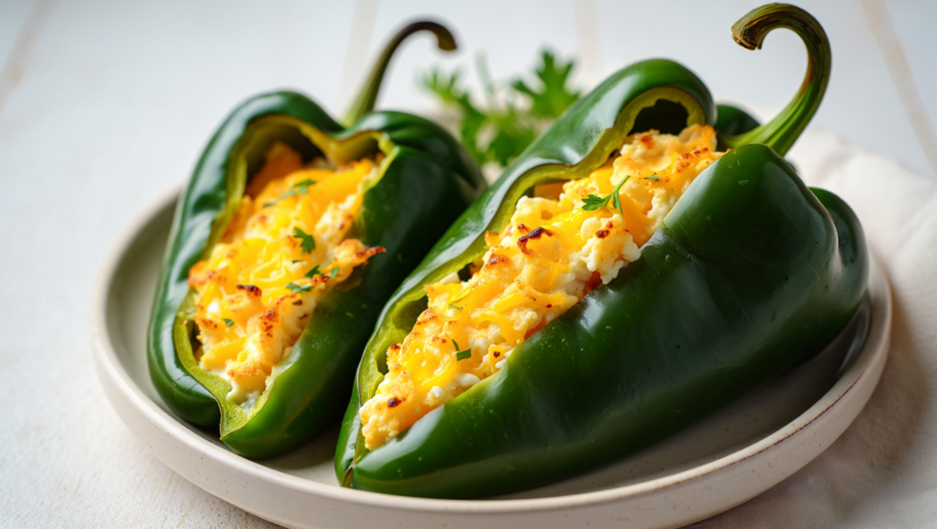 Stuffed Poblano Breakfast Peppers