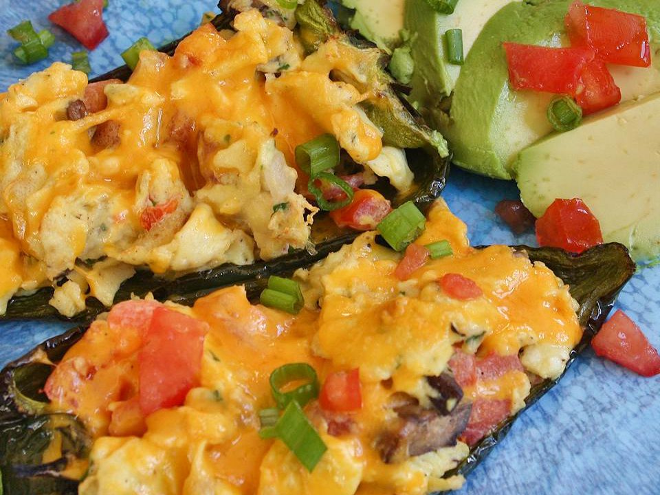 Stuffed Poblano Breakfast Peppers