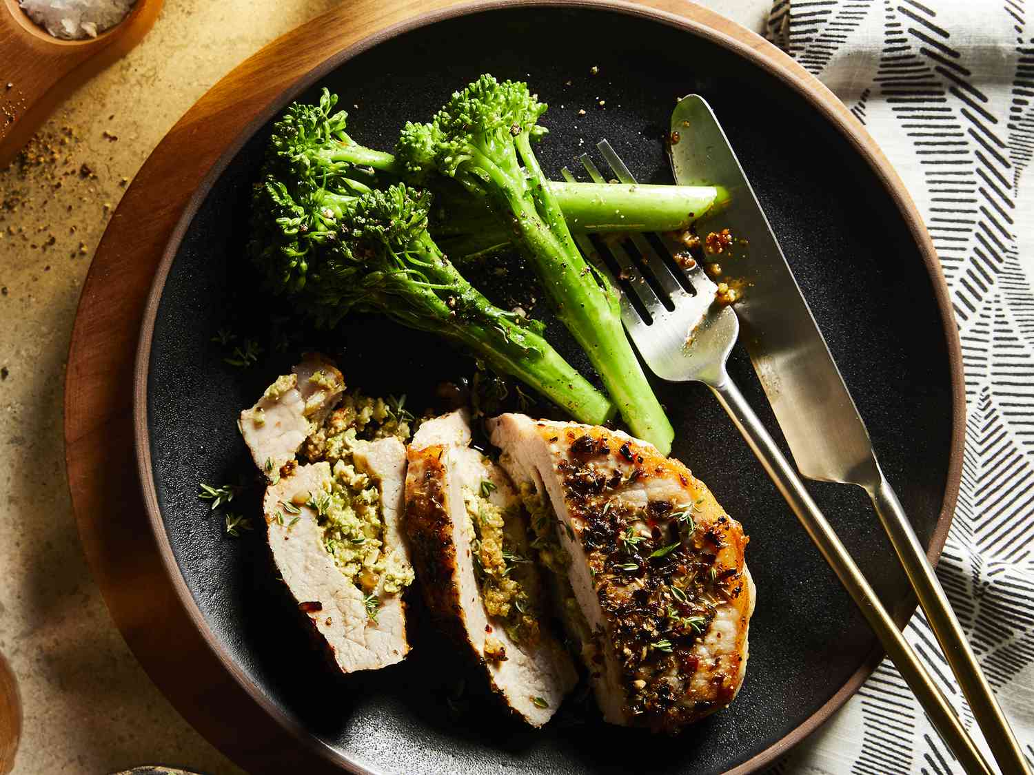 Stuffed Pork Chops with Pesto