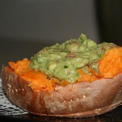 Stuffed Yams with Avocado and Spicy Topping