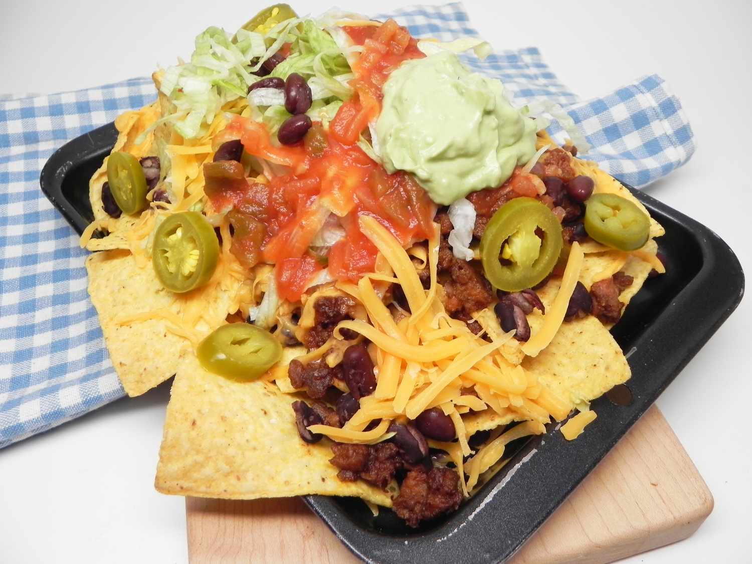 Supreme Vegetarian Nachos for Two