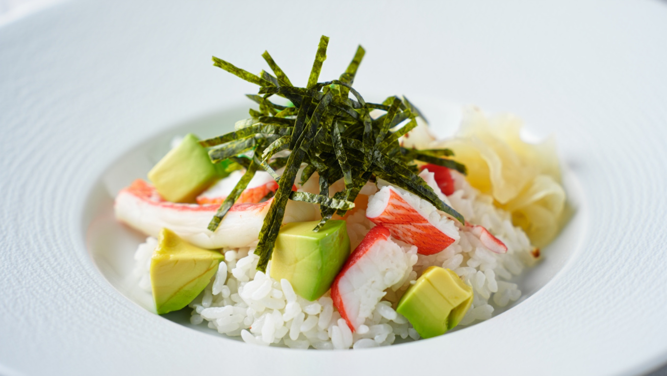 Sushi Salad with Crab and Avocado