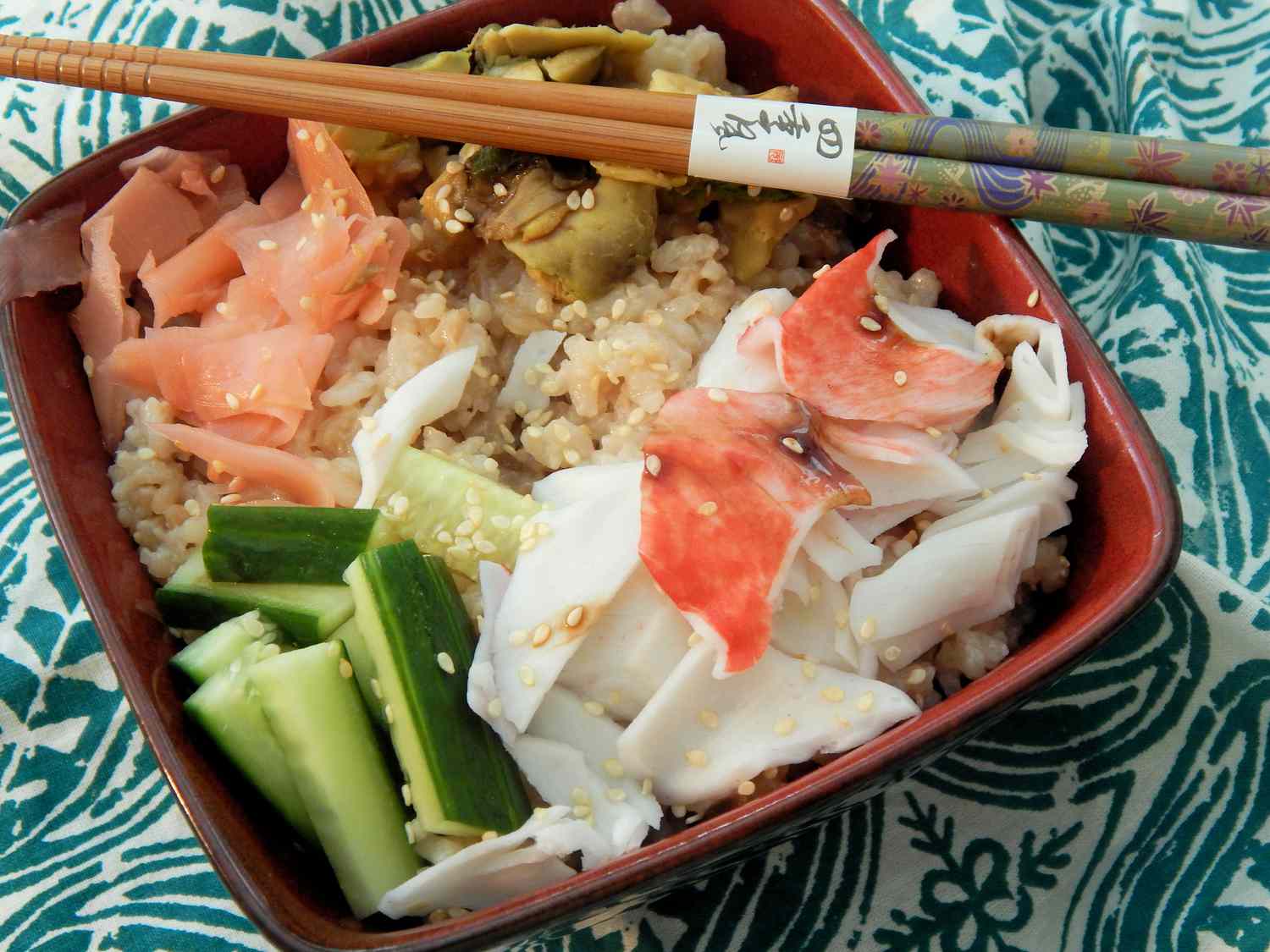 Sushi Salad with Crab and Avocado