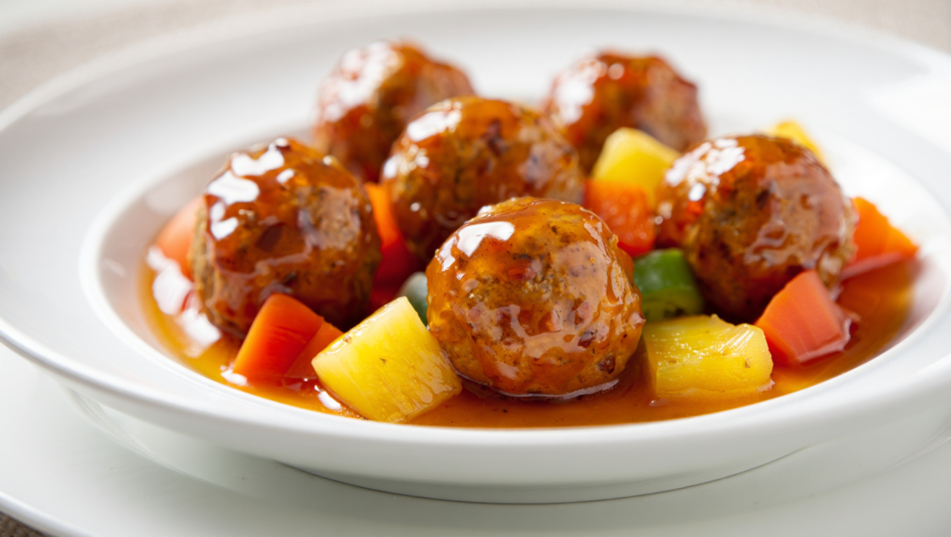 Sweet and Sour Meatballs with Pineapple