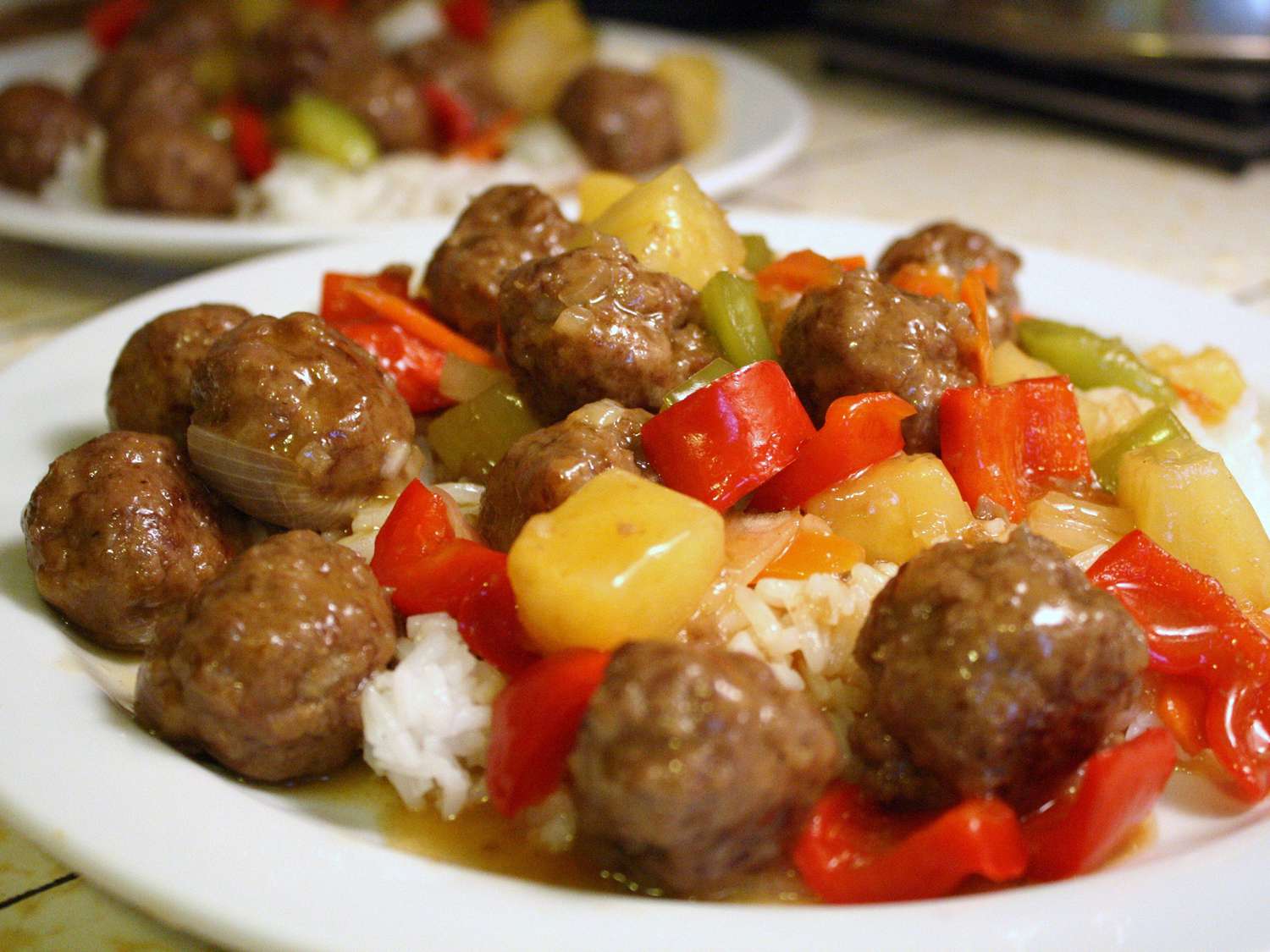 Sweet and Sour Meatballs with Pineapple