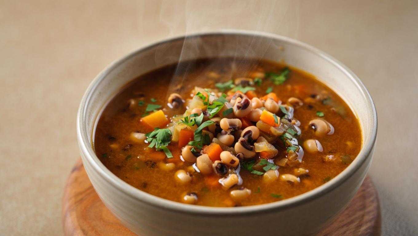 Sweet and Spicy Black-Eyed Pea Soup