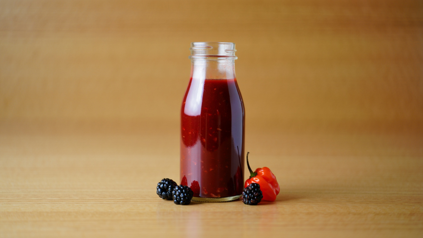 Sweet and Spicy Blackberry Habanero BBQ Sauce