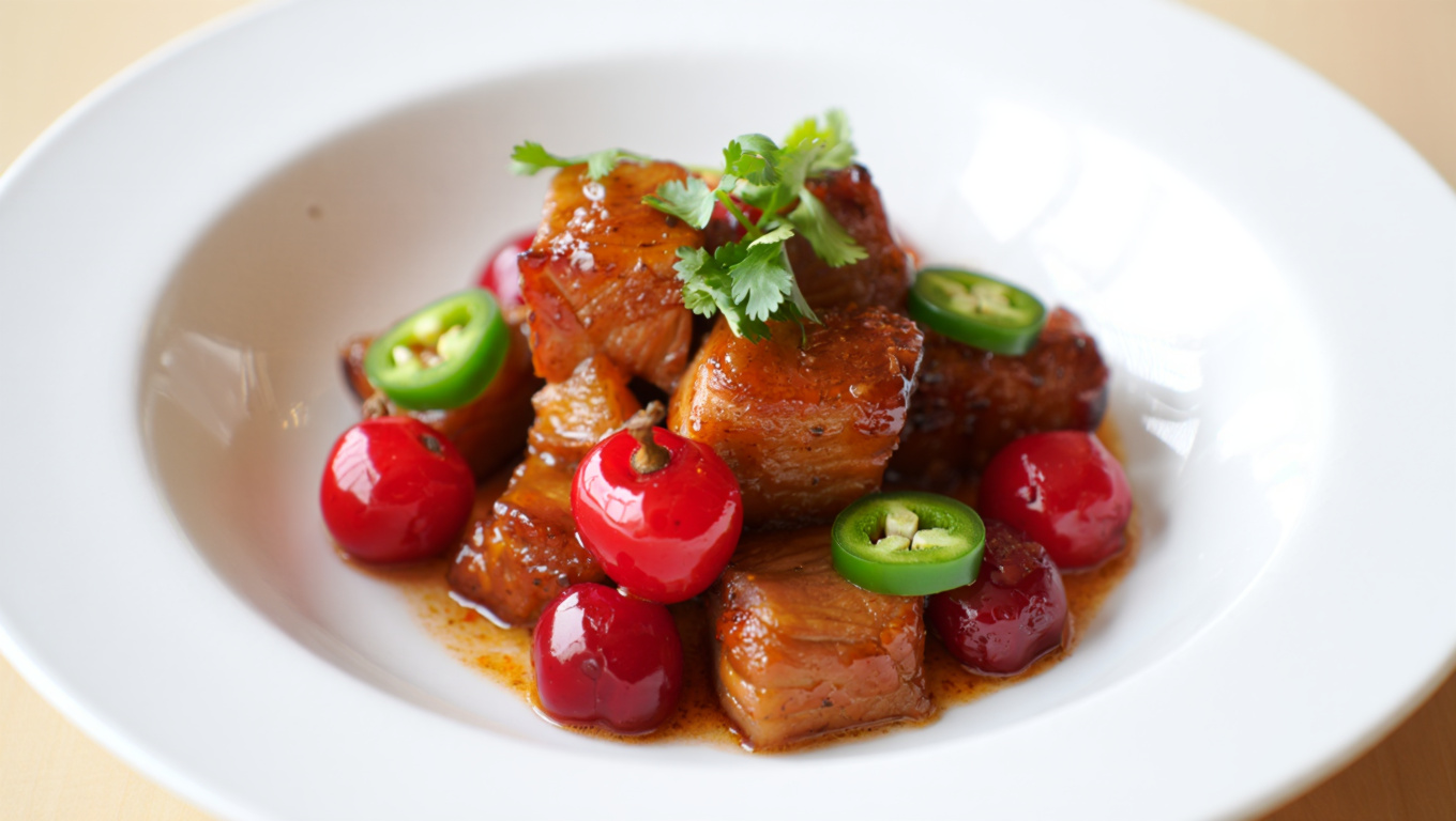 Sweet and Spicy Cherry Jalapeno Pork