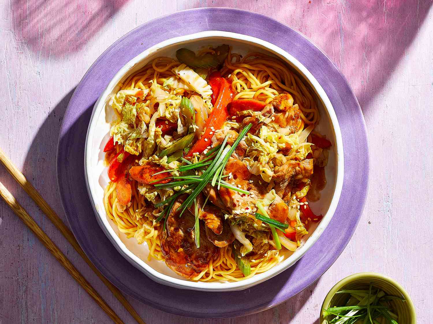 Sweet and Spicy Pork Stir-Fry with Noodles