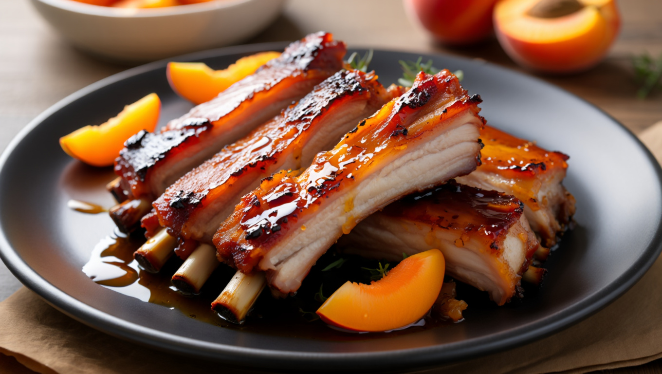Sweet and Tangy Apricot-Glazed Pork Ribs