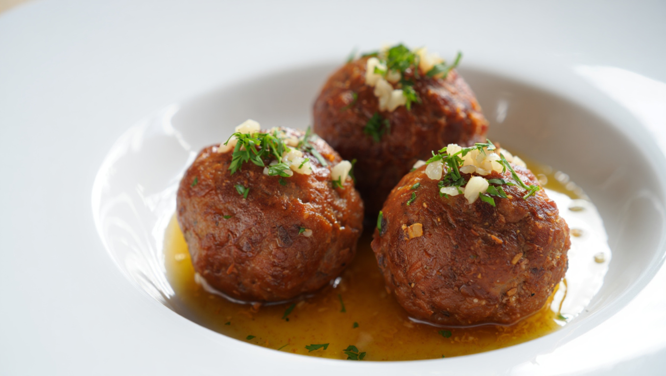 Sweet Garlic Moose Meatballs