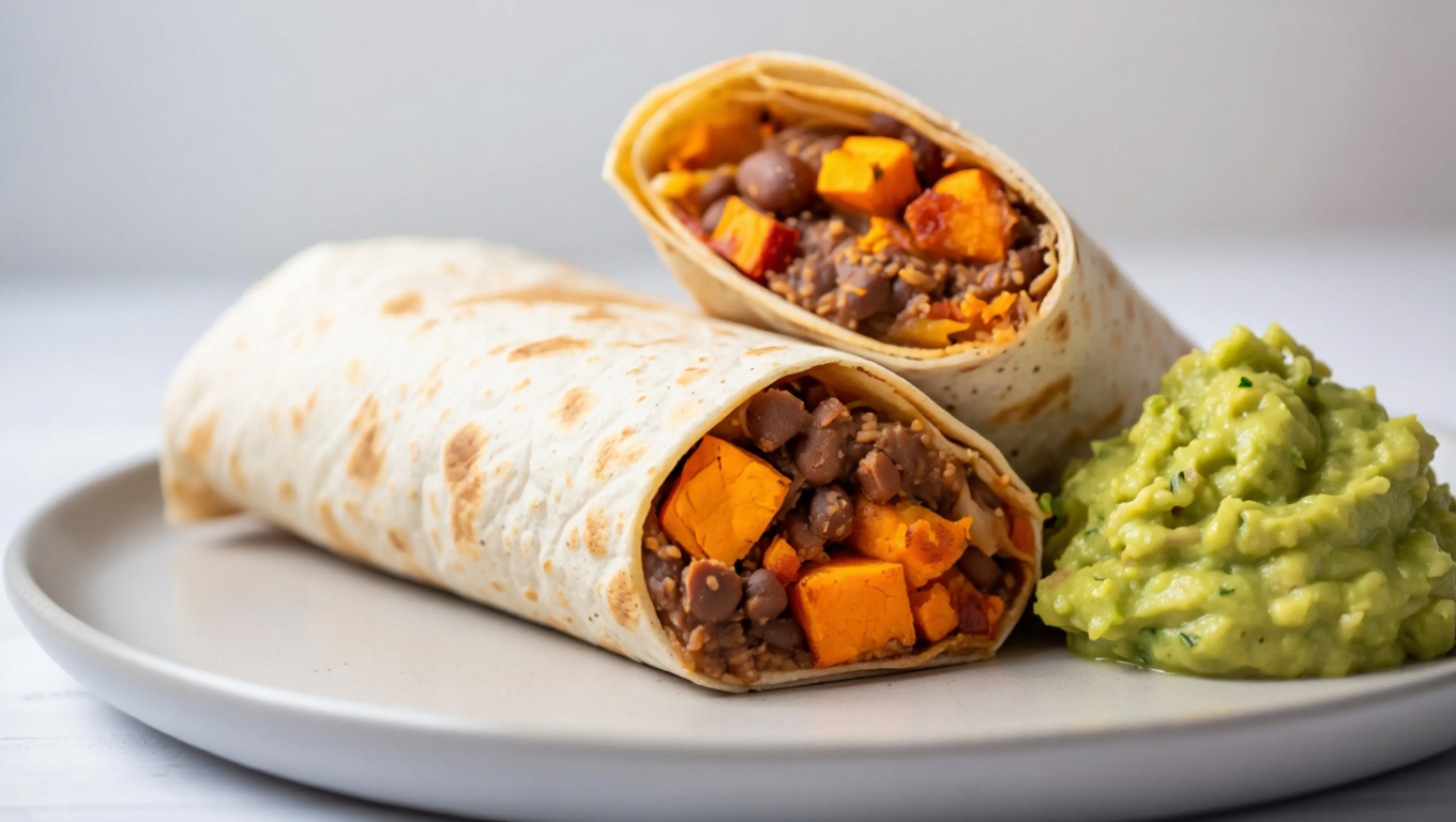 Sweet Potato and Bean Burritos