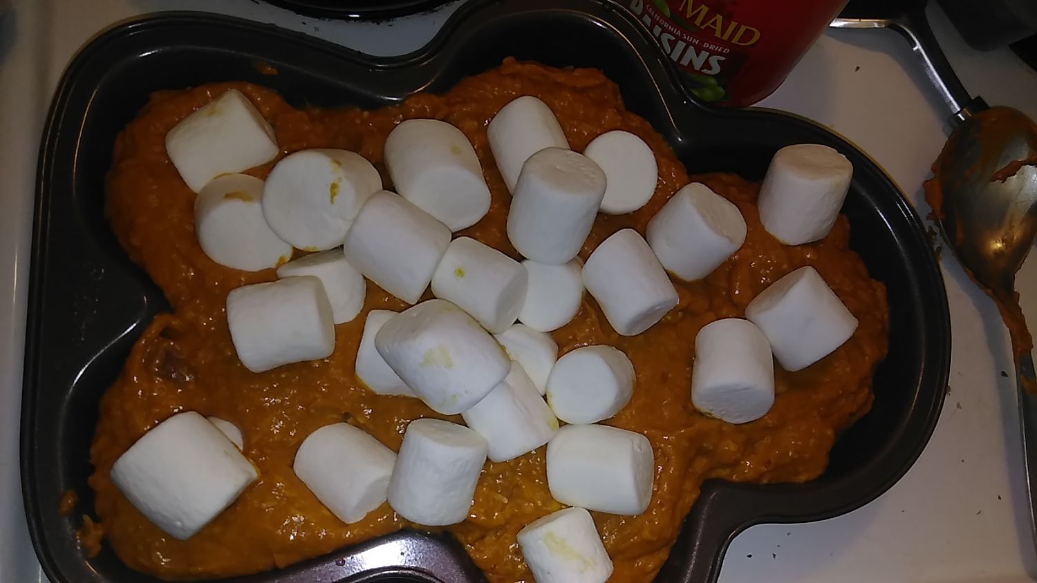 Sweet Potato Casserole with Raisins
