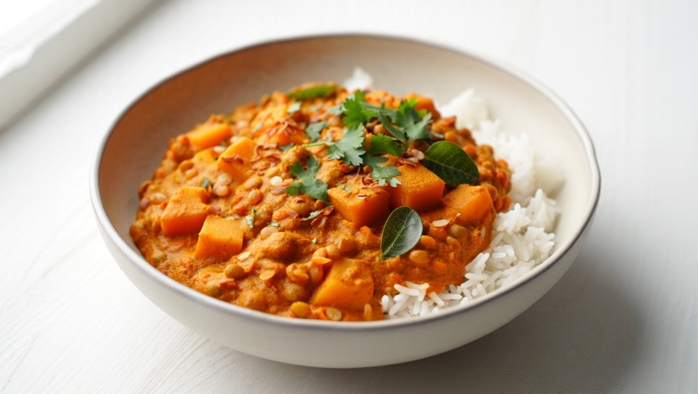 Sweet Potato Coconut Lentil Curry