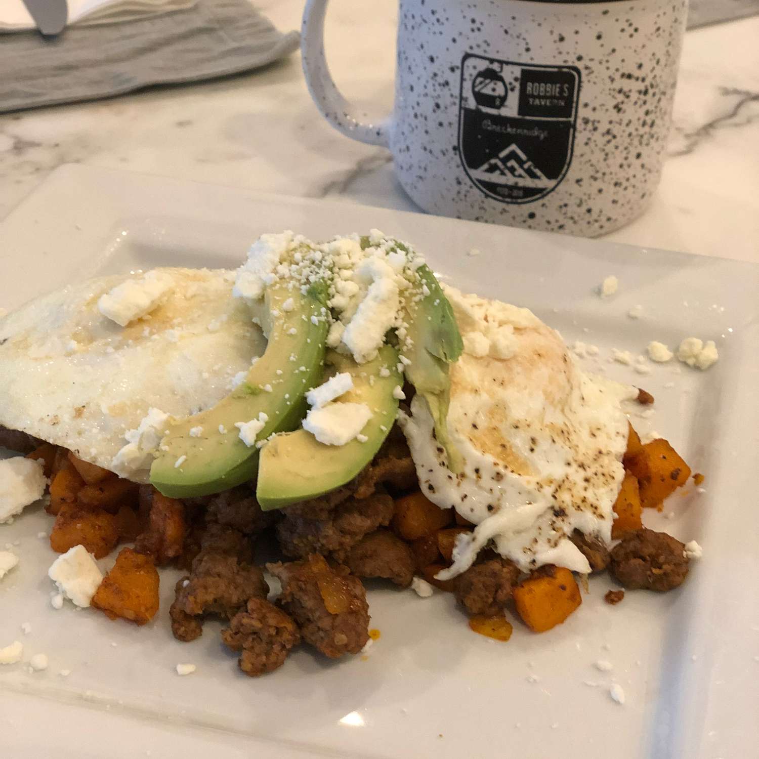 Sweet Potato Hash with Eggs