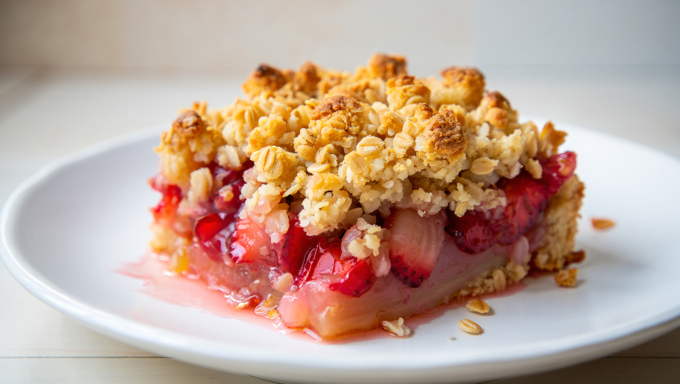 Sweet Strawberry Rhubarb Crumble