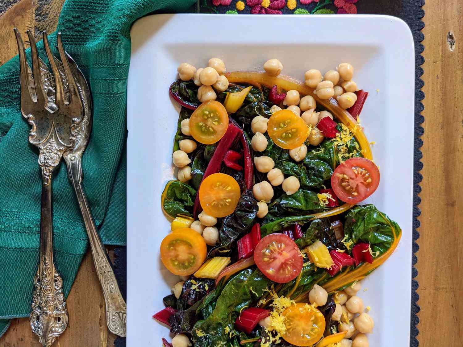 Swiss Chard with Chickpeas and Tomatoes