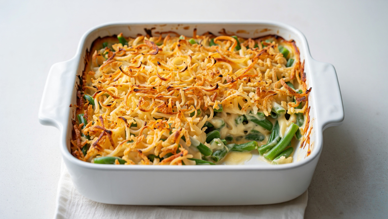 Swiss Green Bean Casserole with Frozen Beans