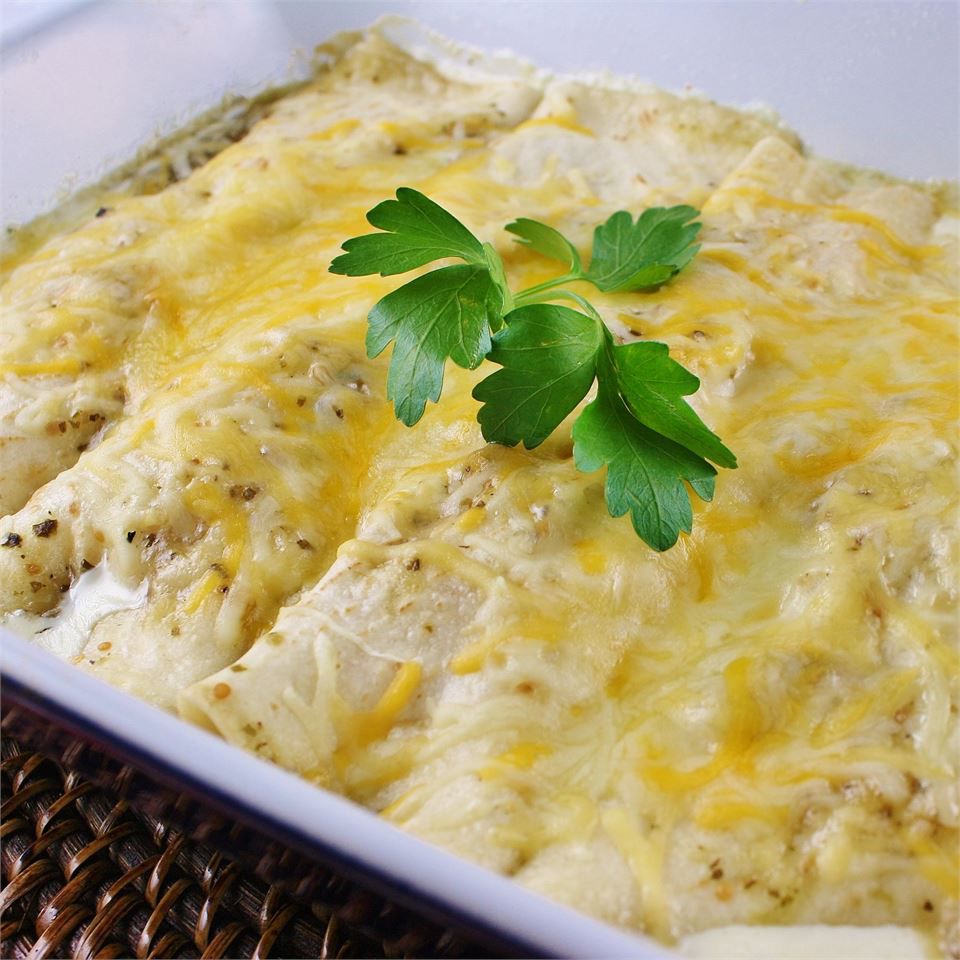 Swiss-Style Chicken Enchiladas