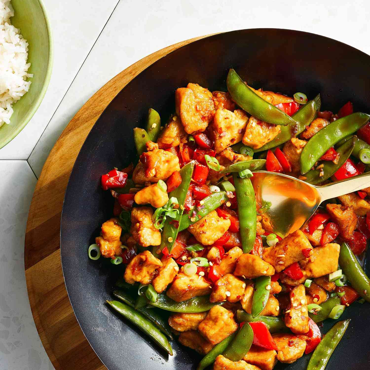 Szechuan Chicken and Veggies with Rice